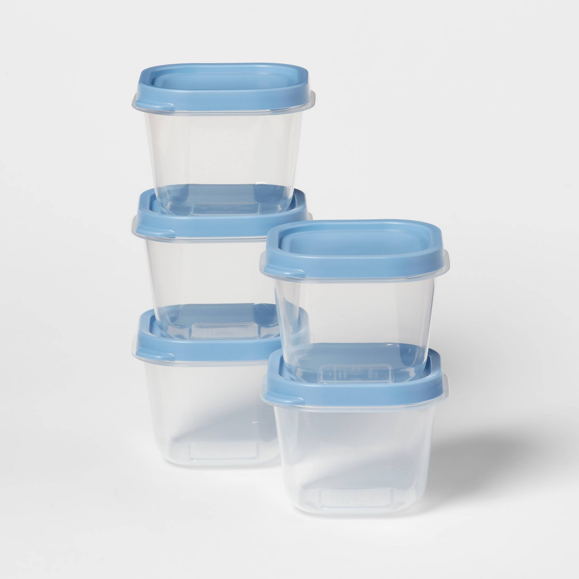 Food Storage Containers Plastic Box - مجموعة من 10 حاويات بلاستيكية زرقاء
