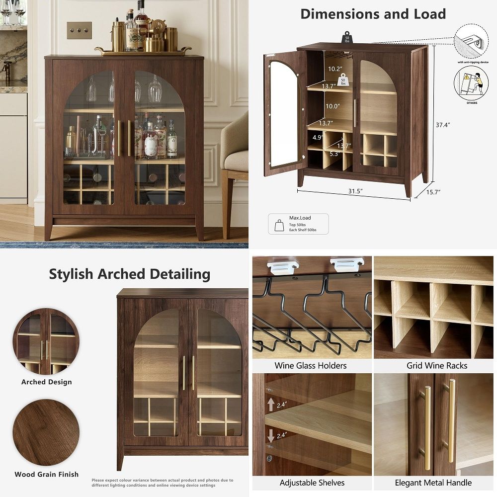 Food Storage Cupboard - خزانة تخزين طويلة بتصميم مموج مع