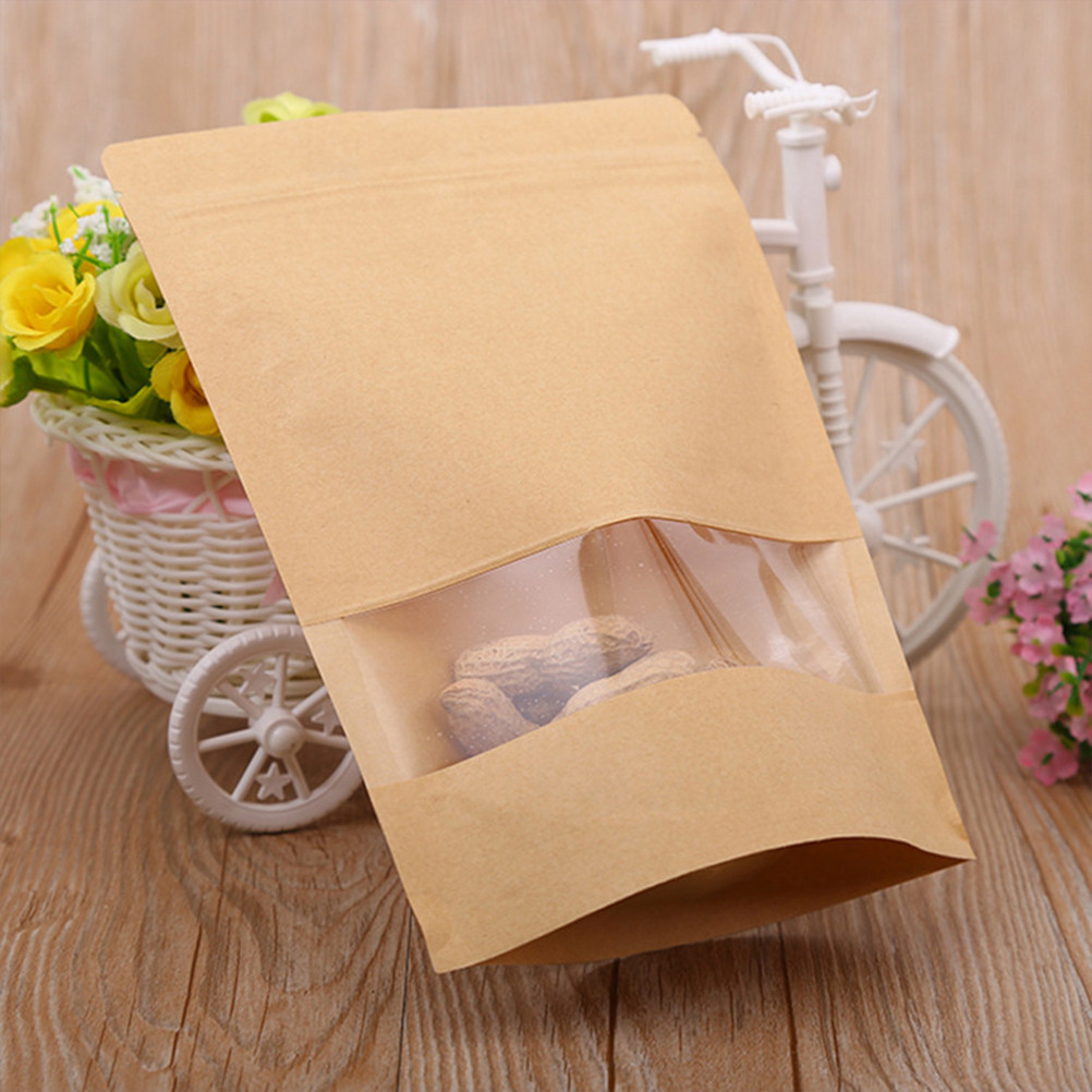 Food Storage Bag - 50 قطعة من أكياس ورقية كرافت