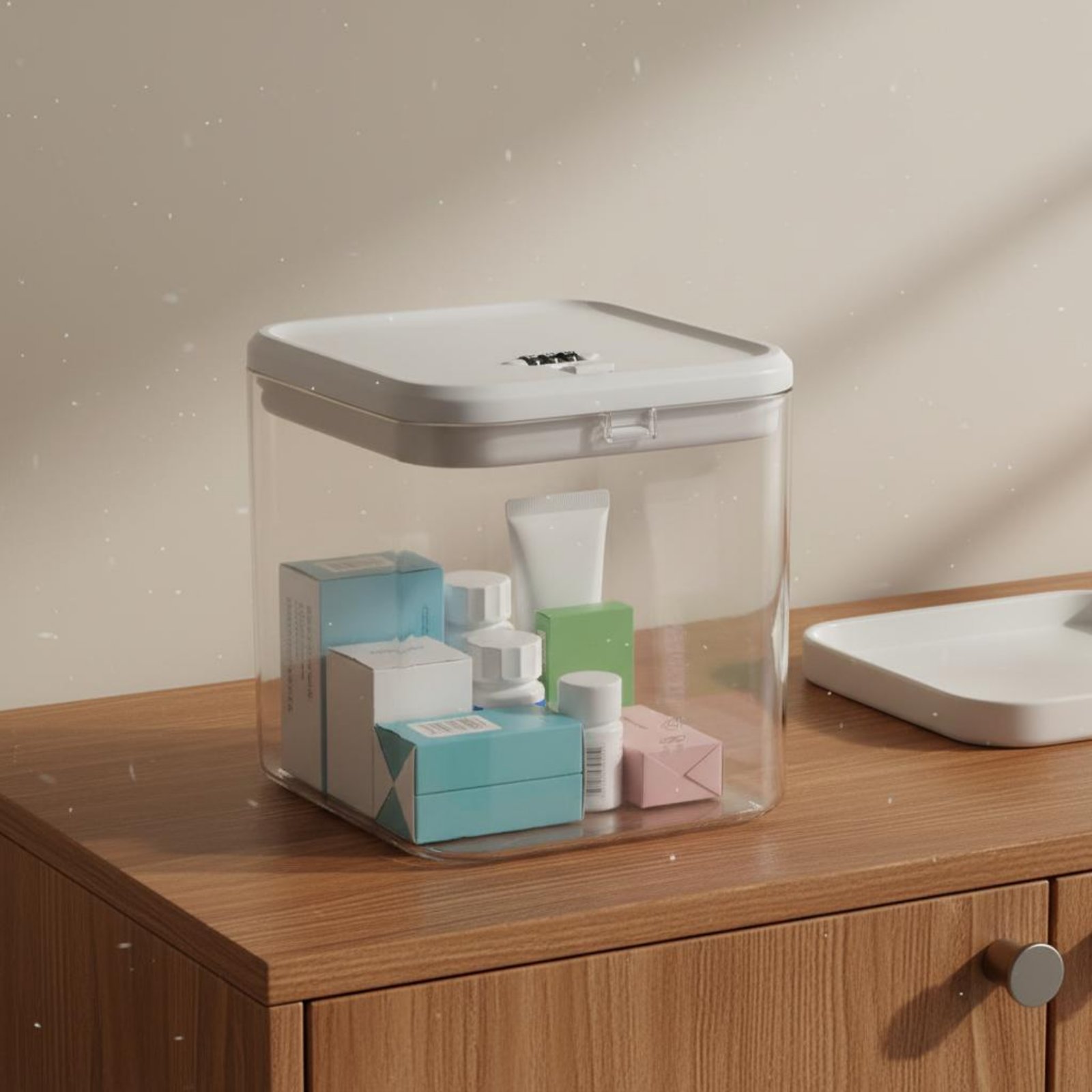 Food Storage Plastic Boxes - صندوق تخزين شفاف قابل للقفل متعدد