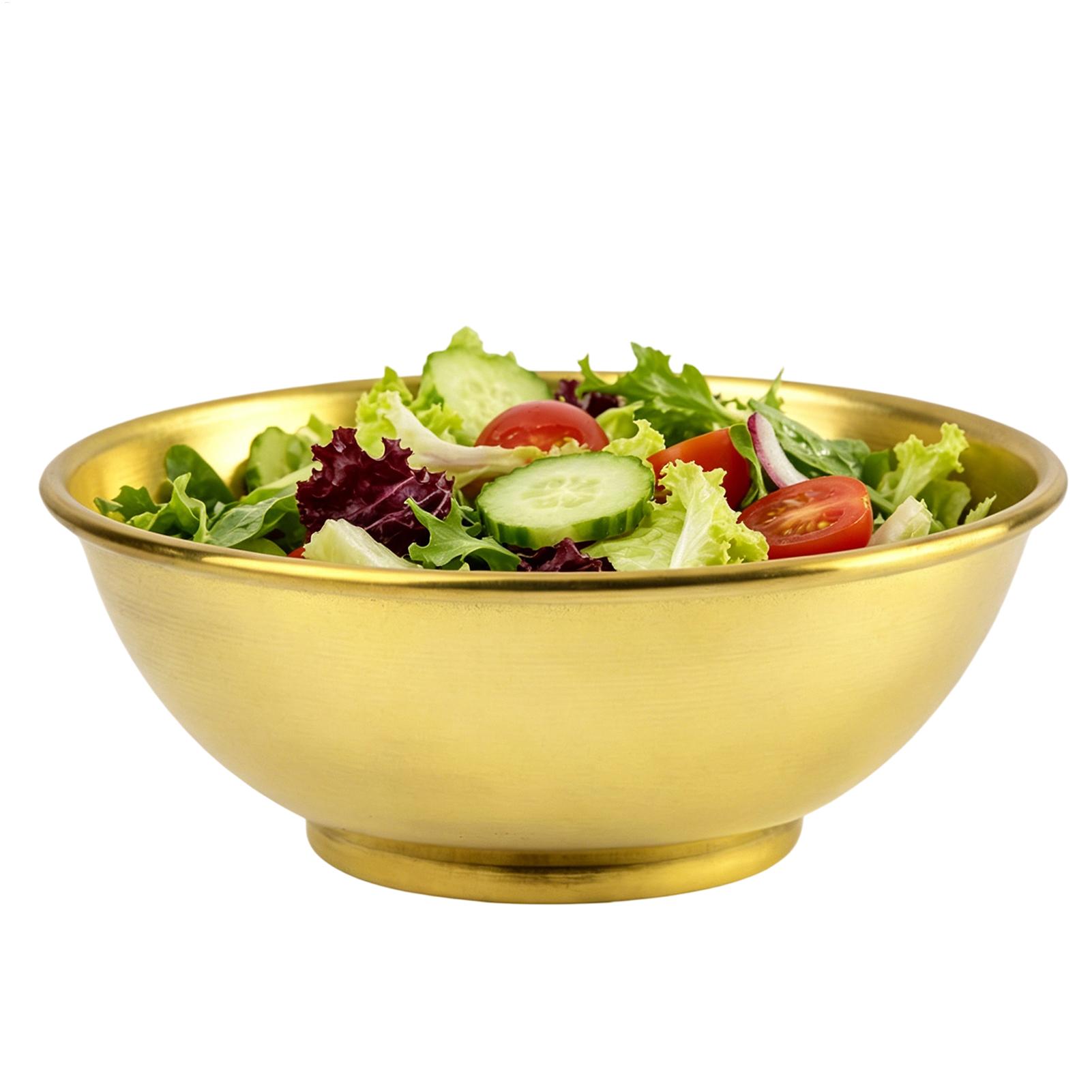 Food Storage Large - وعاء نحاسي كبير للخلط وتخزين السلطة،