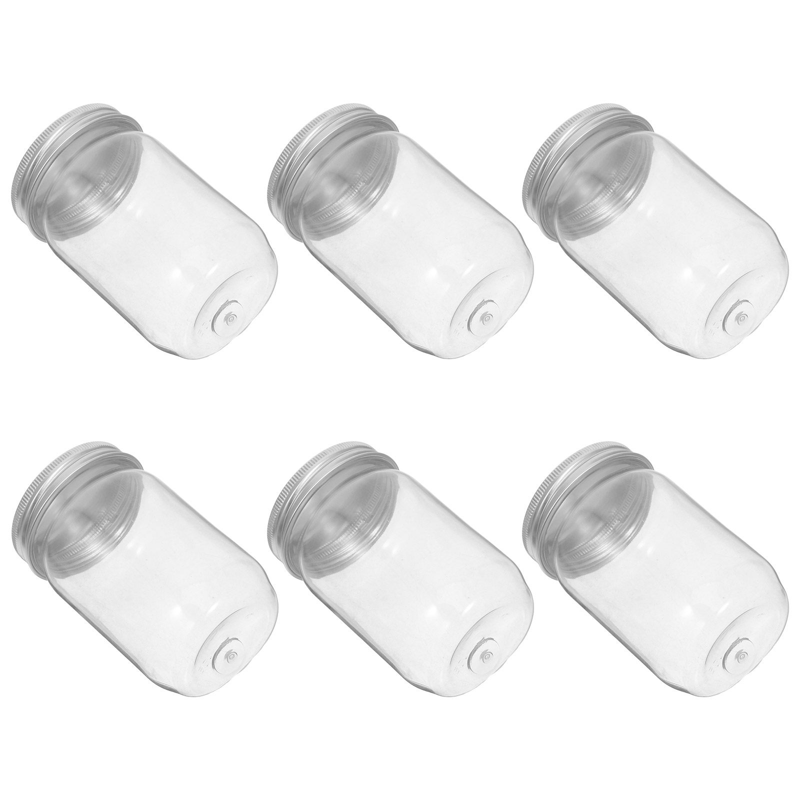 Food Storage Airtight - 6 قطع من أوعية ميسون البلاستيكية