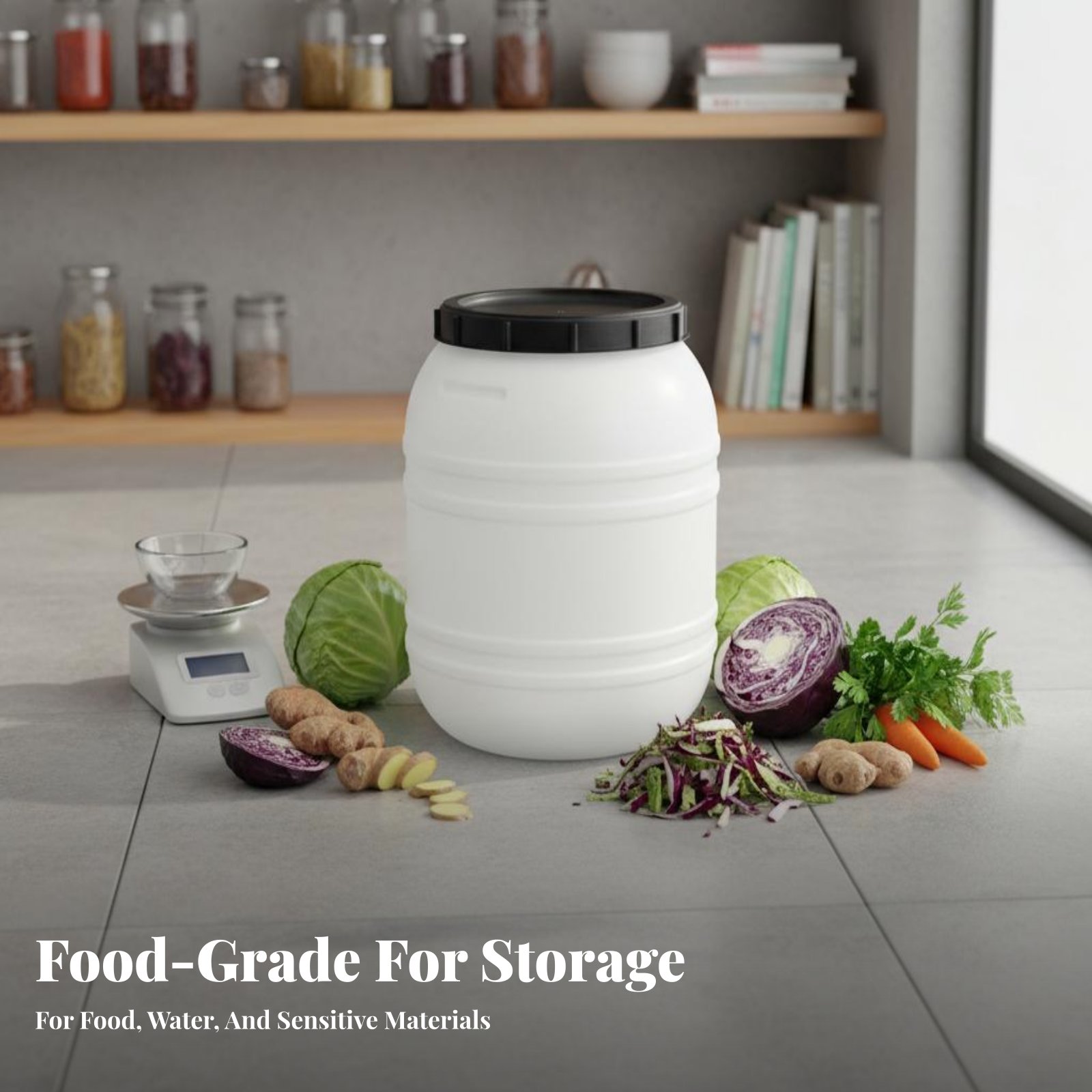 برميل بلاستيكي لحفظ الطعام بدر - مراجعة Food Storage Drums وسعره