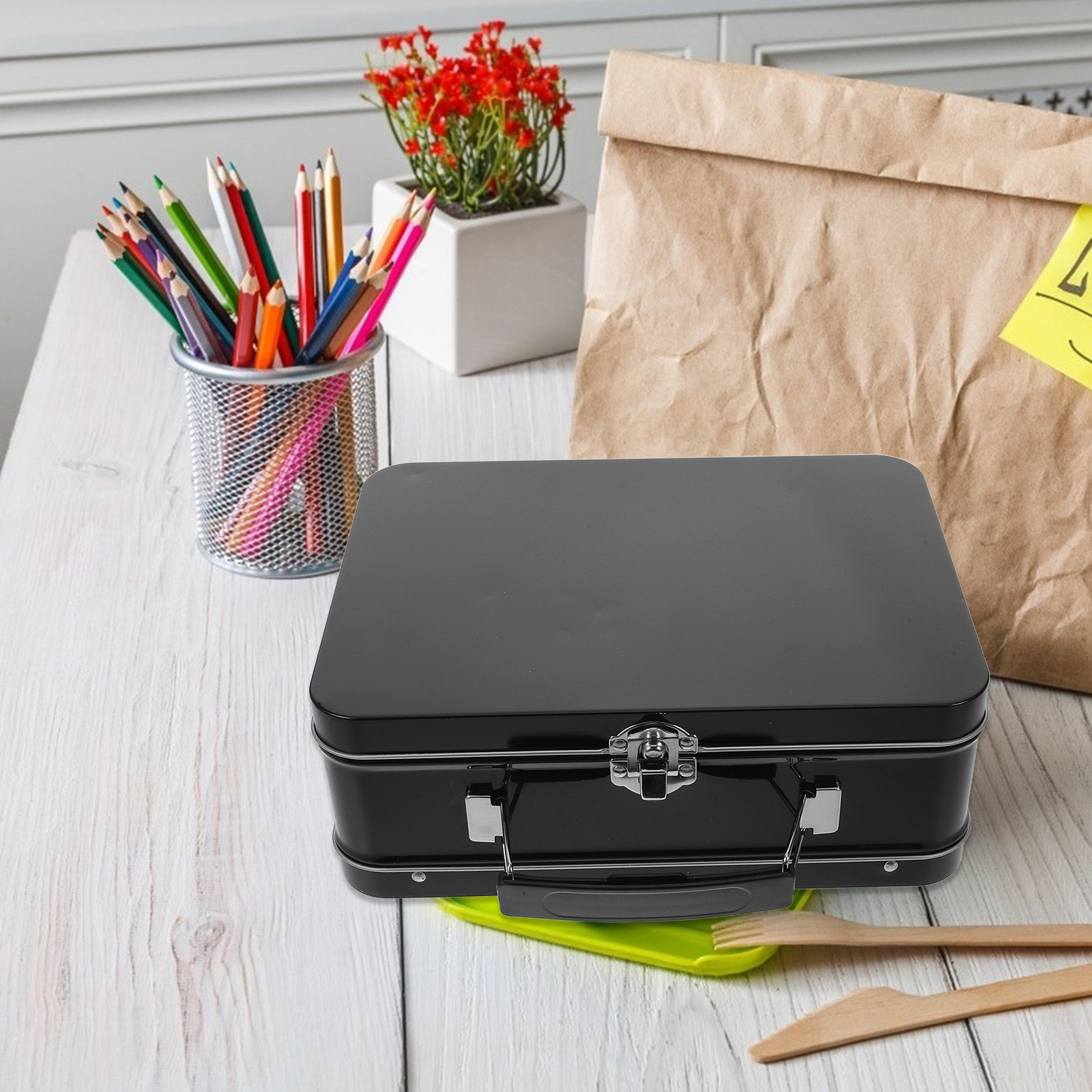 علبة غداء معدنية من الصفيح، حا - مراجعة Food Storage Containers Plastic Box وسعره