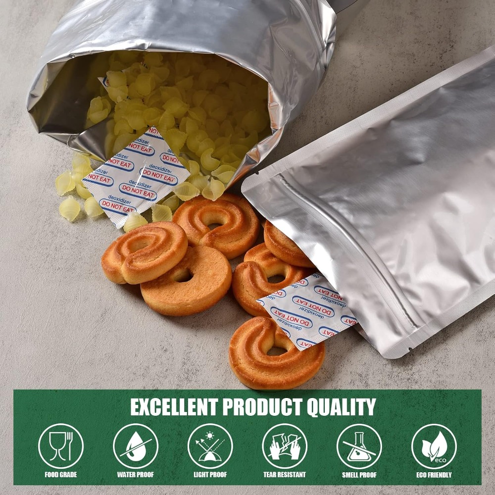 120 كيس مايلر لتخزين الطعام مع - مراجعة Food Storage Oxygen Absorbers وسعره