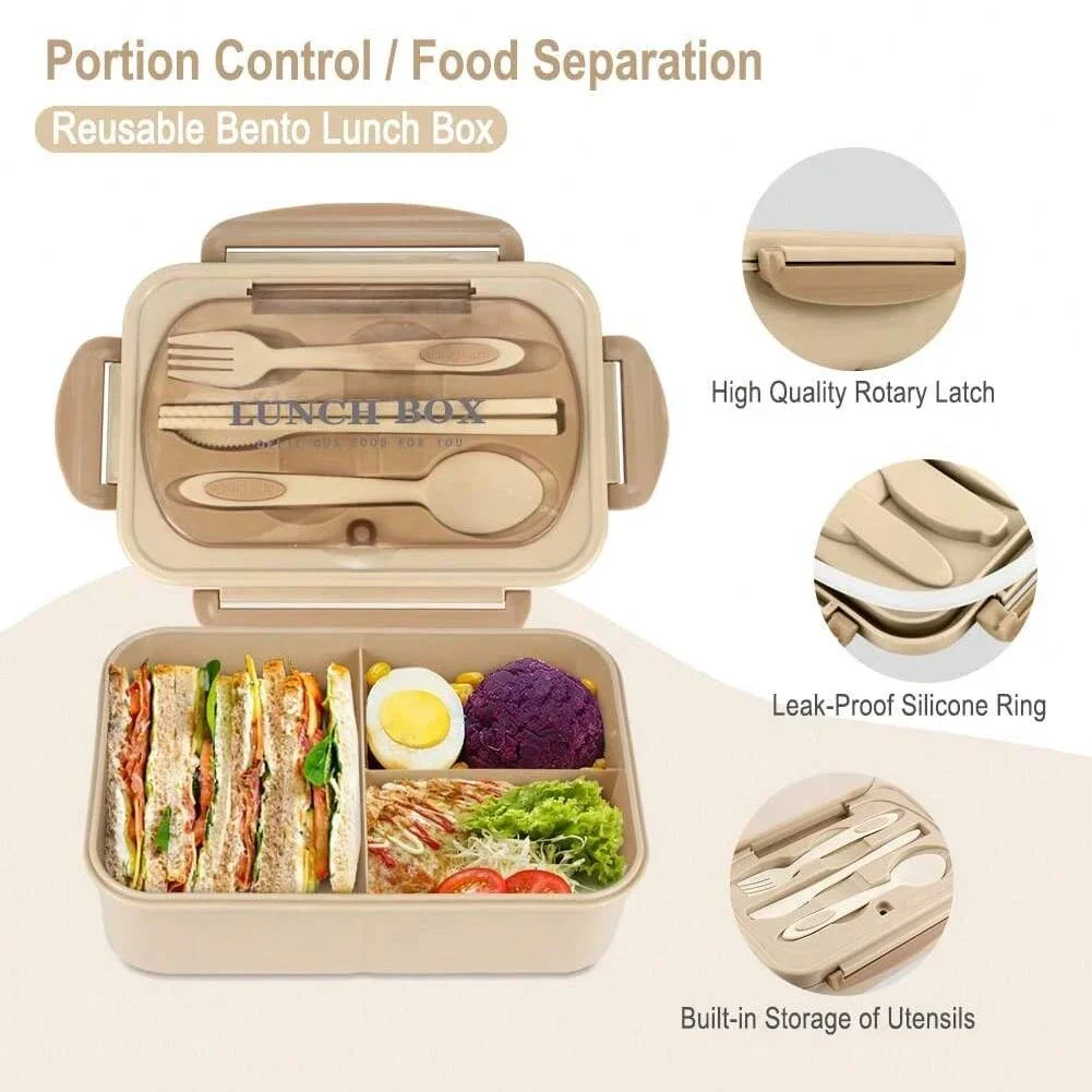 صندوق بنتو للبالغين بثلاثة أقس - مراجعة Food Storage Oven Safe وسعره
