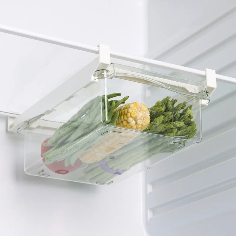 منظم فواكه شفاف، رف تخزين طعام - مراجعة Food Storage Drawers وسعره