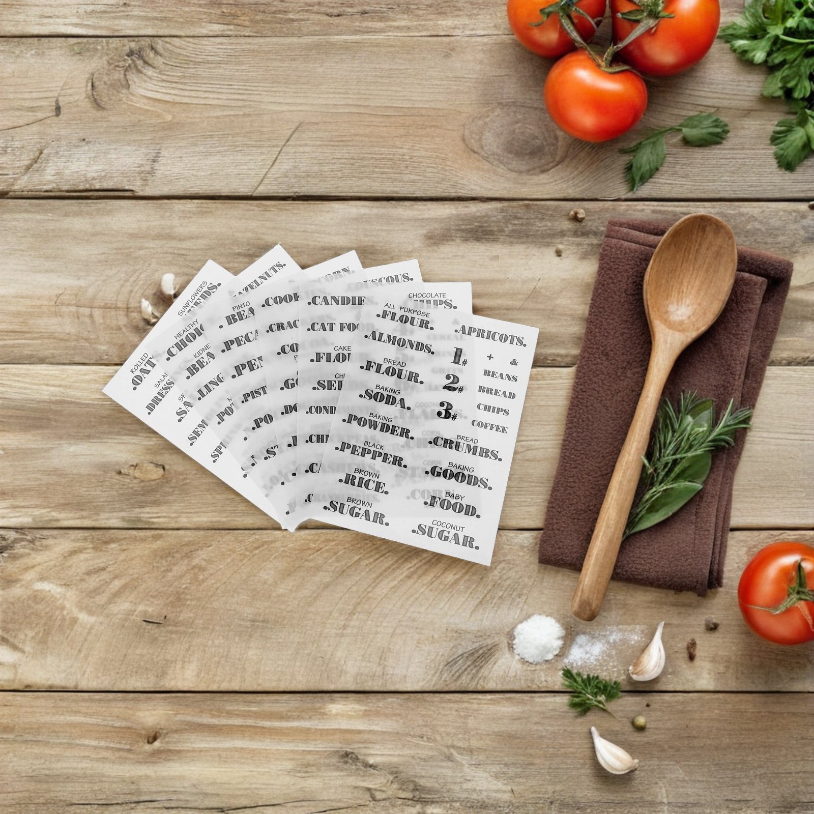 6 أوراق ملصقات شفافة مقاومة لل - مراجعة Food Storage Jar Labels وسعره