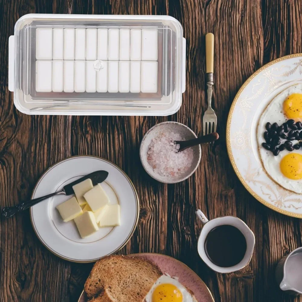 صندوق تخزين الزبدة 2 في 1 طبق  - مراجعة Food Storage Airtight وسعره