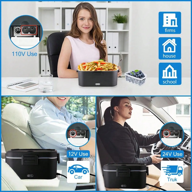 صندوق غداء كهربائي مُدفأ بقوة  - مراجعة Food Storage Bag Organizer وسعره