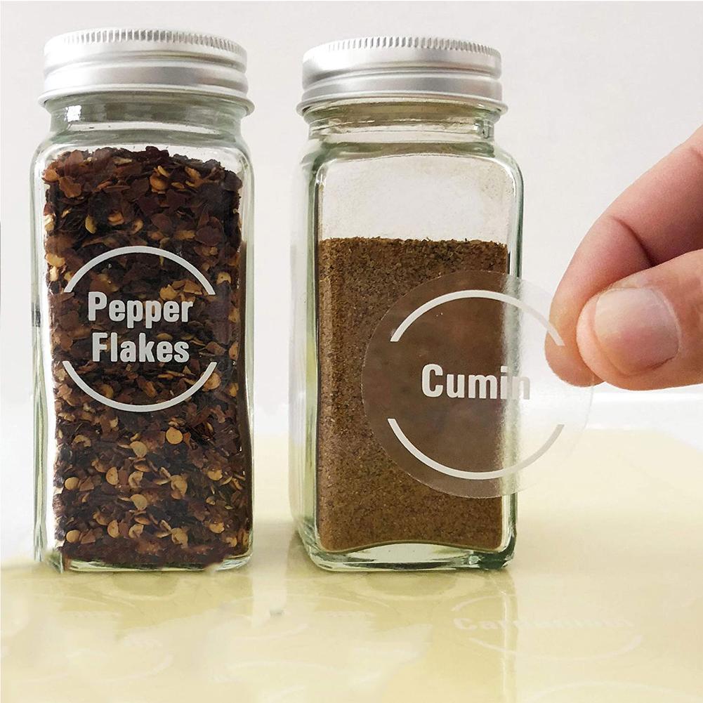 مجموعة من 144 ملصق شفاف لتنظيم - مراجعة Food Storage Name وسعره