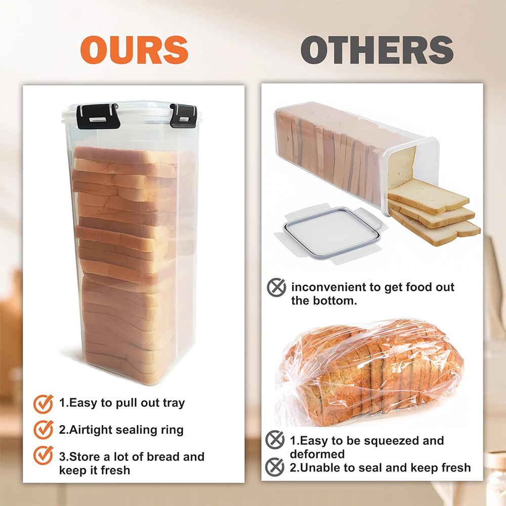 حاوية تخزين الخبز بغطاء محكم ا - مراجعة Food Storage Airtight وسعره