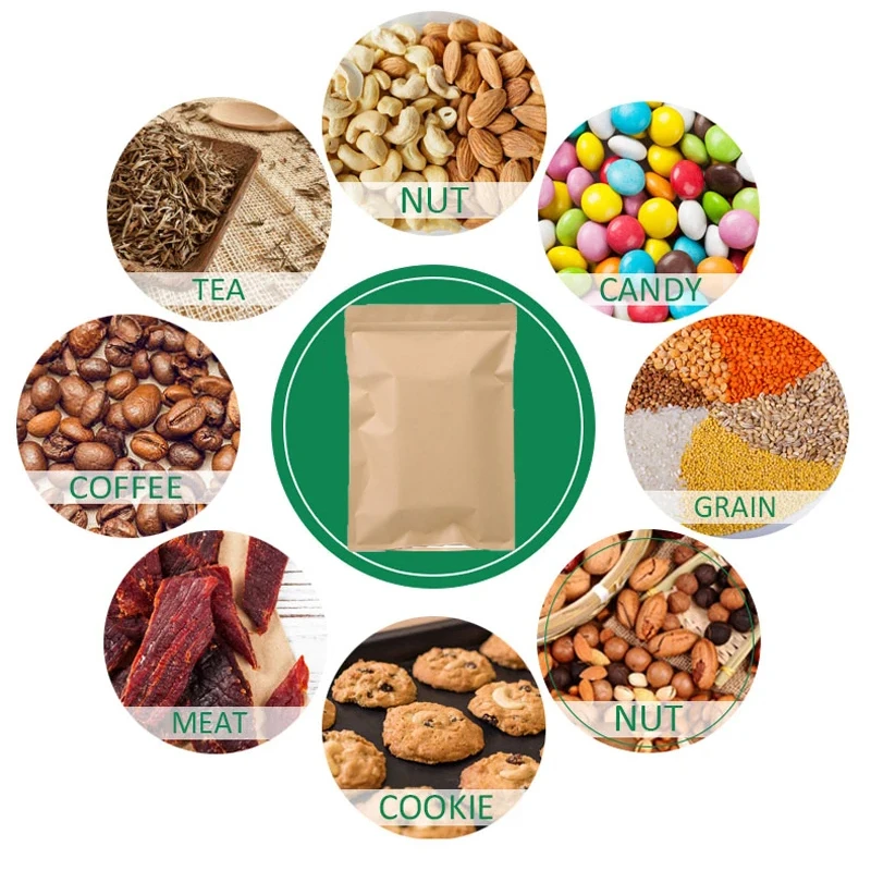 100 قطعة من أكياس الورق البني  - مراجعة Food Storage Bag وسعره