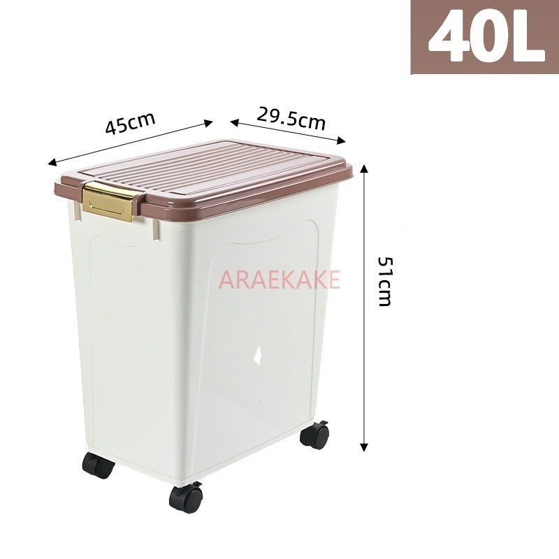 دلو طعام الكلب السميك ذو سعة ك - مراجعة Food Storage Large وسعره