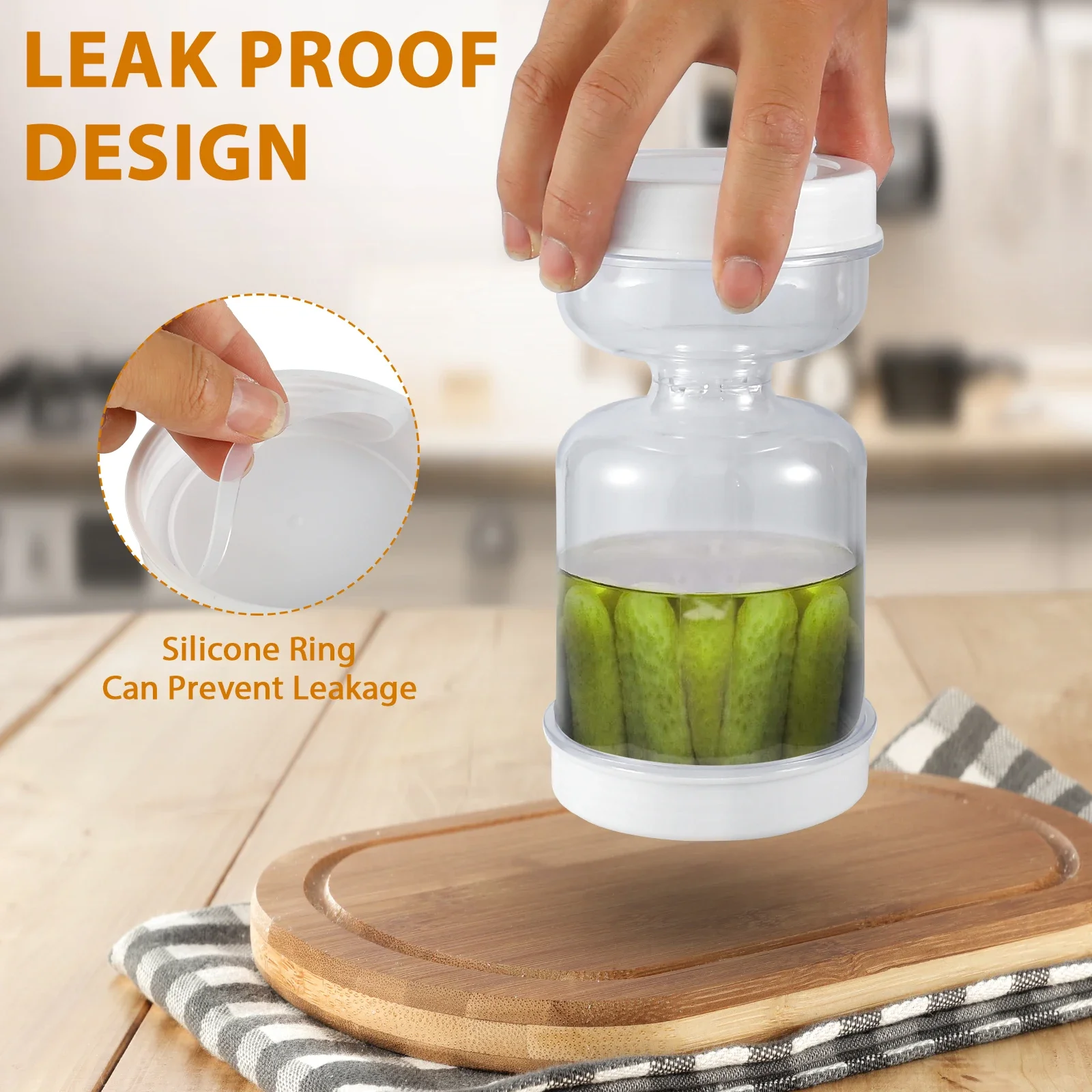 حاوية المخلل الرطبة والجافة فص - مراجعة Food Storage Jars Airtight وسعره