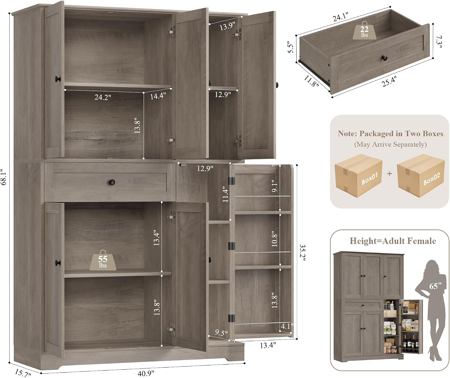 خزانة تخزين للمطبخ، منظم عرض ل - مراجعة Food Storage Drawers وسعره